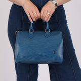 Louis Vuitton Blue Epi Speedy 30