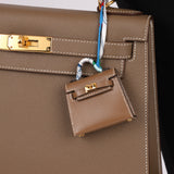 Hermès 2020 Micro Kelly Etoupe Tadelakt Twilly Bag Charm