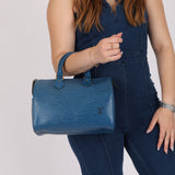 Louis Vuitton Blue Epi Speedy 30