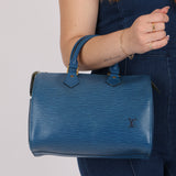 Louis Vuitton Blue Epi Speedy 30