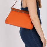 Hermès Orange Togo and Fauve Yeoh Bag PHW