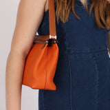Hermès Orange Togo and Fauve Yeoh Bag PHW
