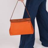 Hermès Orange Togo and Fauve Yeoh Bag PHW
