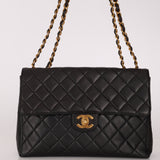 Chanel 1996 Turnlock Jumbo Flap Bag 24K GP