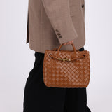 Bottega Veneta Intrecciato Small Andiamo Bag in Cognac