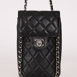 Chanel 2017 Lambskin Quilted Turnlock Chain Around Flap Crossbody