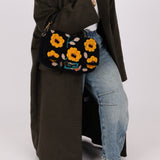 Fendi Shearling Floral Baguette