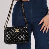 Chanel 2014 Patent Double Zip Camera Bag
