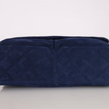 Chanel 2012 Navy Nubuck Natural Beauty Split Pocket Large Flap Bag