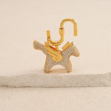 FashioNica Gold Pavè Pegasus Bag Charm