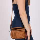 Loewe Grained Calfskin Cognac Mini Puzzle