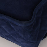 Chanel 2012 Navy Nubuck Natural Beauty Split Pocket Large Flap Bag