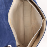 Chanel 2012 Navy Nubuck Natural Beauty Split Pocket Large Flap Bag