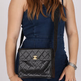 Chanel 1996 Caviar Box Flap Crossbody 24K GP