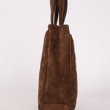 Chanel 1990s Suede Vertical Turnlock Tote 24K GP