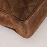 Chanel 1990s Suede Vertical Turnlock Tote 24K GP