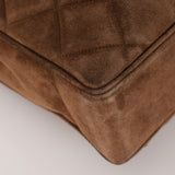 Chanel 1990s Suede Vertical Turnlock Tote 24K GP