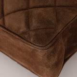 Chanel 1990s Suede Vertical Turnlock Tote 24K GP