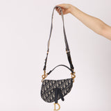 Dior 2020 Mini Oblique Saddle with Guitar Strap