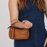 Loewe Grained Calfskin Cognac Mini Puzzle