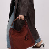 Dior 2007 Nylon Diorissimo Wood Top Handle Hobo