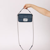 Fendi Blue Cuoio Romano Baguette Bag