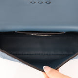 Fendi Blue Cuoio Romano Baguette Bag