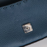 Fendi Blue Cuoio Romano Baguette Bag