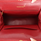 Chanel 1996 Bordeaux Caviar Turnlock Kisslock Tote