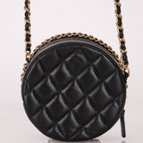 Chanel 2020 Lambskin Chain Around Round Crossbody