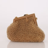 Fendi First Shearling Nano Bag