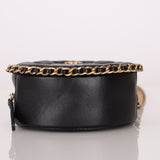 Chanel 2020 Lambskin Chain Around Round Crossbody