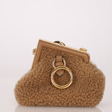 Fendi First Shearling Nano Bag