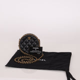 Chanel 2020 Lambskin Chain Around Round Crossbody
