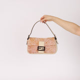 Rare Fendi Persian Lamb and Felt Baguette