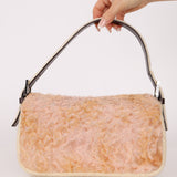 Rare Fendi Persian Lamb and Felt Baguette