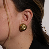 Chanel 1995 Dome Clip-On Earrings