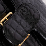 Celine Croc Embossed Triomphe Shoulder Bag