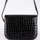 Celine Croc Embossed Triomphe Shoulder Bag