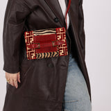 Rare Fendi Lizard Leather and Zebra Ponyhair Shoulder Bag