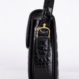 Celine Croc Embossed Triomphe Shoulder Bag