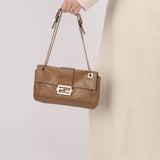 Fendi Leather Chain Baguette