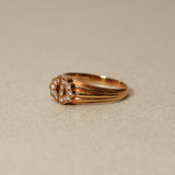 Dior CD 18K Yellow Gold and Diamond Ring, Size US 6.5 - Drop 63
