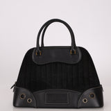Dior 2001 License Plate Montaigne Leather and Pony Hair Bowler Bag