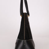 Dior 2001 License Plate Montaigne Leather and Pony Hair Bowler Bag