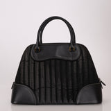 Dior 2001 License Plate Montaigne Leather and Pony Hair Bowler Bag