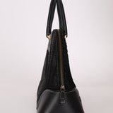 Dior 2001 License Plate Montaigne Leather and Pony Hair Bowler Bag