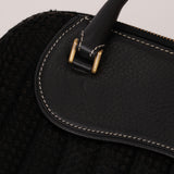 Dior 2001 License Plate Montaigne Leather and Pony Hair Bowler Bag