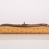 Limited Edition Hermes 2017 Tabac Camel Ostrich Ghillies Kelly Long Wallet PHW