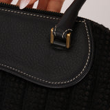 Dior 2001 License Plate Montaigne Leather and Pony Hair Bowler Bag